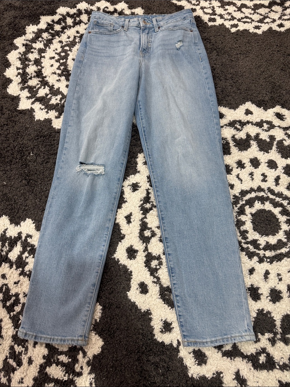 Old navy Womens OG High-Rise straight ankle distressed Jeans 6 tall